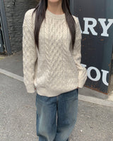 Back button mega denim pants