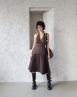 Autumn Stripe Flare Midi Skirt