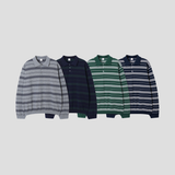 Point Stripe Collar Knit