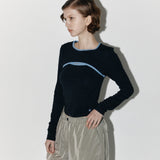 Cutout crop tee Black