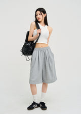 track wide Bermuda sweatpants