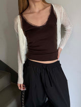 [살안타] See through golgi v neck cardigan(4color)