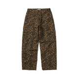 Leopard cotton twill pants / Beige