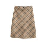 Country Check Mid Skirt