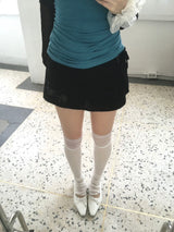 Embroidered wrap skorts
