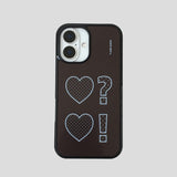 Polka Dot Heart Brown Epoxy Bumper Case 