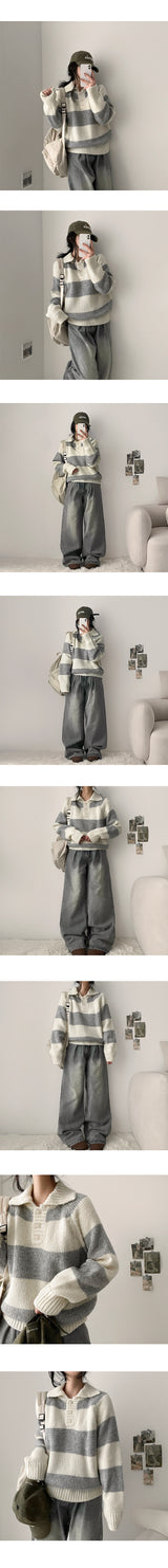 Miben alpaca Danjara collar knitwear