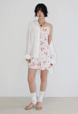 LINEN OVER SLUB SHIRT