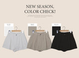 ツーピンタックコットンショーツ (3color)