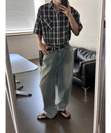 [4SEASON] ベーシックセミワイドデニムパンツ(3color)