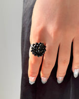 [MADE] Black Floral Bloom Ring