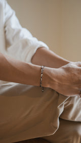 Positivity, double line bracelet_November Birthstone