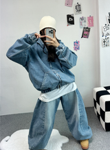 リベットスナップバルーンデニム🩵🤎🖤 - 3カラーズ, 2サイズ