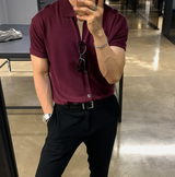 Logane Linen Collar Short Sleeve Cardigan