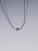 stainless steel Simple gemstone white crystal string necklace