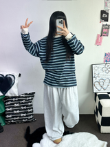 ベーシックピンタックロングパンツ 🤍🩶🖤💙4カラー