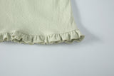 Ruffle long skirts vintage mint