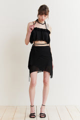 LILY SCARF TOP black