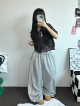 CUTIE DOWN SNAP 🤎🎀 トラックスリーラインパンツ 🧸💕💙🩶🖤6COLOR