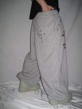 Lettering Eyelet Sweatpants(3c)