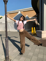 ポイントバッククリップワイドパンツ (3C)