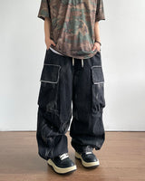 Terry Cargo Denim Pants