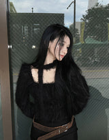 Square neck twilight blouse