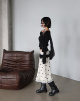 V-neck Knit Sleeveless Cardigan Set