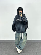 attain cotton hood zip-up