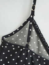 Celi Lace Trim Dot Top