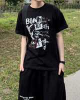 ブラグルプリントオーバーフィットショートスリーブTシャツ