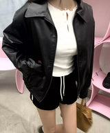 Easy leather blouson - jp