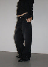 EYELET DENIM PANTS
