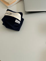 Clam round pouch _ Corduroy navy