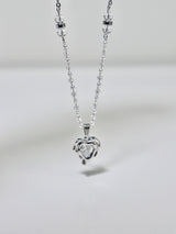 mood heart crystal necklace