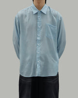 Tory Pleated Shirt (SkyBlue)