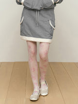 WITTY BUNNY FUR MINI SKIRT [MELANGE GRAY]