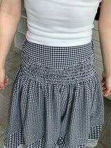 SMOKE BANDING CHECK SKIRT (2C)