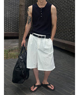 [S/S] Tod golgi muscle ヘンリーネックノースリーブ(4color)