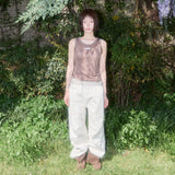3-Way Dot Mesh Layered Sleeveless (Brown) F25QB134