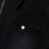 BINDING POINT DENIM JACKET
 - BLACK