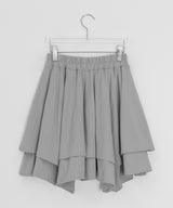 26SS★ [BAONHAUS]クールアンバランスフリルレイヤードスカート
