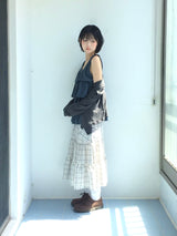 Tear Shirring Sleeveless Top