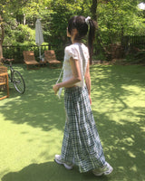 ネムチェックコットンロングスカート