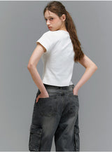 BTB : BLANK POCKET CARGO JEANS [BLACK CORE]