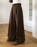 Meld Buckle Pintuck Slacks Pants
