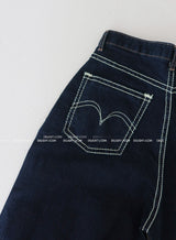 neon stitches wide pants