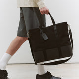 Dual Top Canvas Tote Bag_Black
