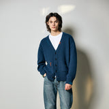 Stitch Point Oversized Cardigan_Blue
