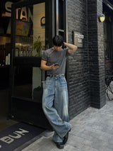 Lead waffle zipper short sleeve tee